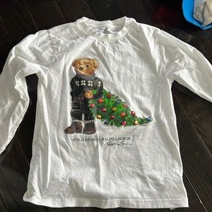 Polo bear long sleeve holiday tee
